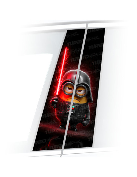 Sticker for car pillar Darth Vader Minion | TurboWrapz.com
