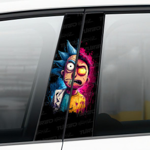 Sticker for car pillar Rick vs Morty | TurboWrapz.com 2
