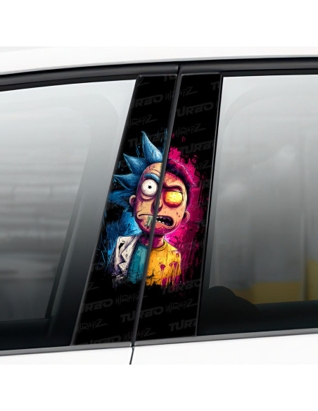 Naklejka na słupek samochodowy Rick vs Morty | TurboWrapz.com