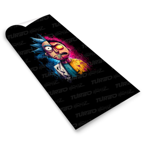 Sticker for car pillar Rick vs Morty | TurboWrapz.com