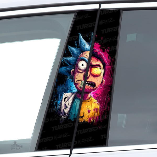 Naklejka na słupek samochodowy Rick vs Morty | TurboWrapz.com