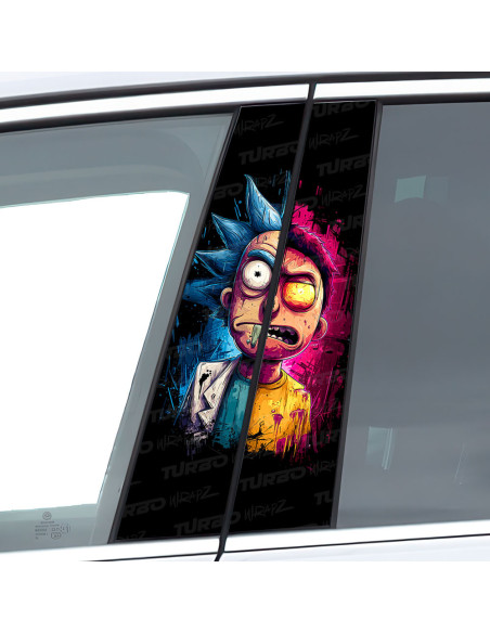 Naklejka na słupek samochodowy Rick vs Morty | TurboWrapz.com
