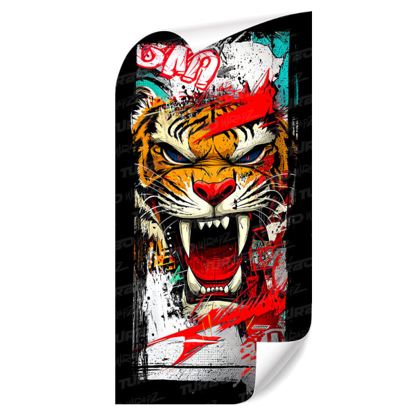 Naklejka na słupek samochodowy Tygrys Street Art | TurboWrapz.com