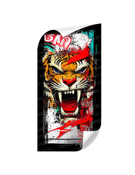 Sticker for car pillar Tygrys Street Art | TurboWrapz.com