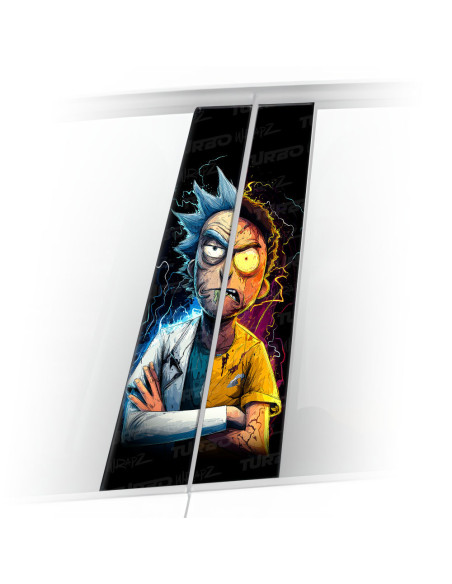 Naklejka na słupek samochodowy Rick vs Morty 2 | TurboWrapz.com