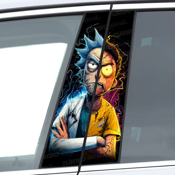 Naklejka na słupek samochodowy Rick vs Morty 2 | TurboWrapz.com