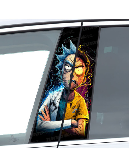 Naklejka na słupek samochodowy Rick vs Morty 2 | TurboWrapz.com