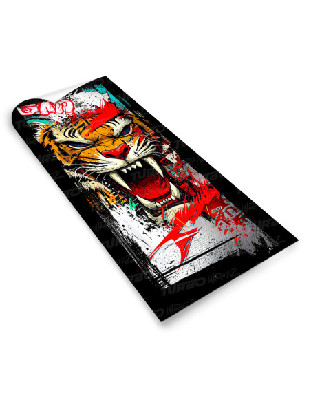 Naklejka na słupek samochodowy Tygrys Street Art | TurboWrapz.com