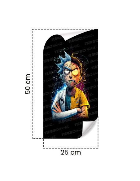 Sticker for car pillar Rick vs Morty 2 | TurboWrapz.com