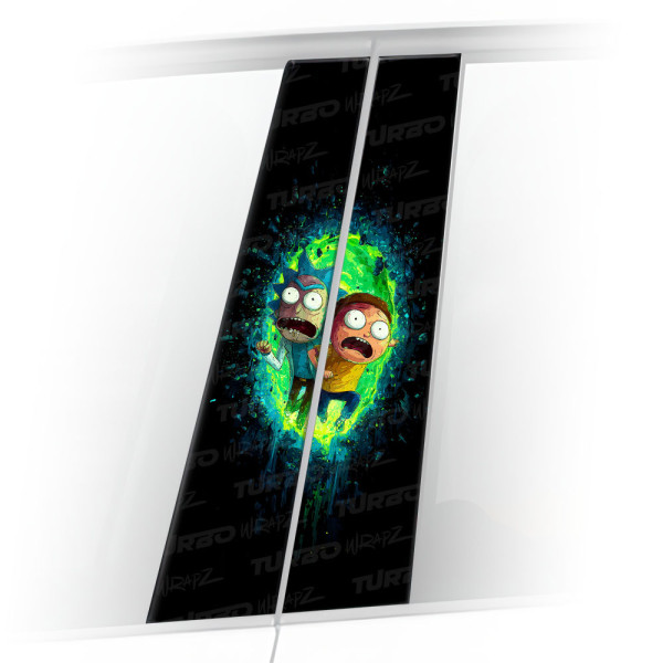 Sticker for car pillar Rick vs Morty Portal | TurboWrapz.com