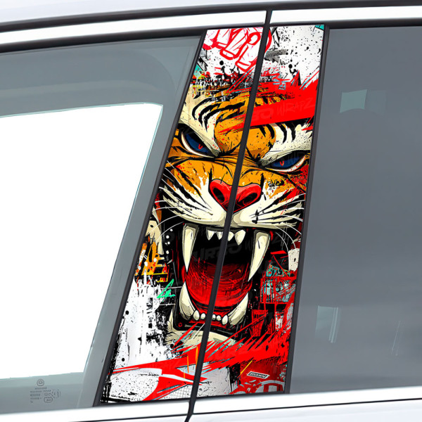 Sticker for car pillar Tygrys Street Art | TurboWrapz.com