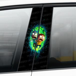 Naklejka na słupek samochodowy Rick vs Morty Portal | TurboWrapz.com 2
