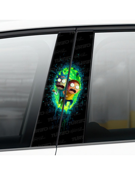 Sticker for car pillar Rick vs Morty Portal | TurboWrapz.com