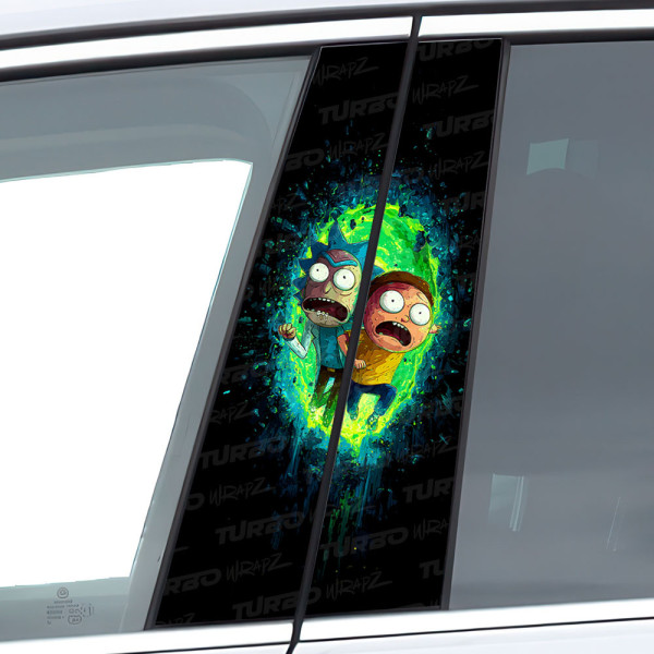 Naklejka na słupek samochodowy Rick vs Morty Portal | TurboWrapz.com