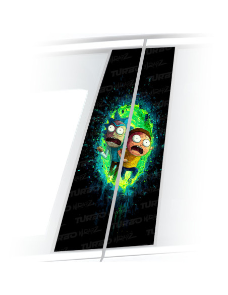 Sticker for car pillar Rick vs Morty Portal | TurboWrapz.com