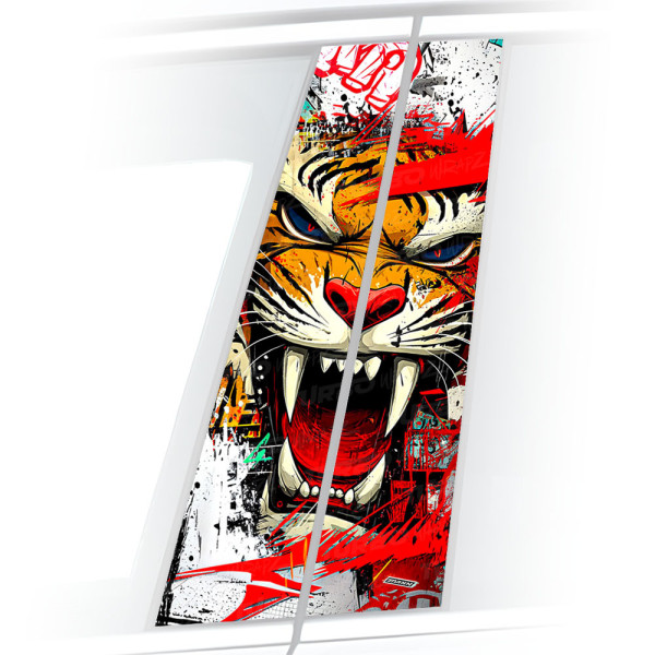 Sticker for car pillar Tygrys Street Art | TurboWrapz.com