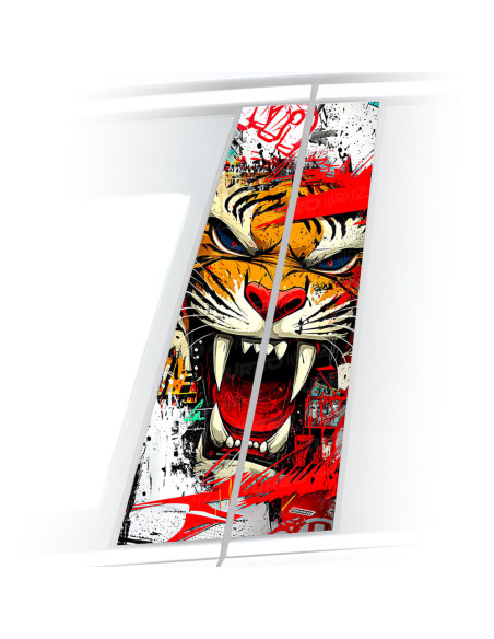 Naklejka na słupek samochodowy Tygrys Street Art | TurboWrapz.com