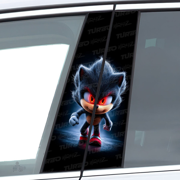 Sticker for car pillar Sonic 2 | TurboWrapz.com