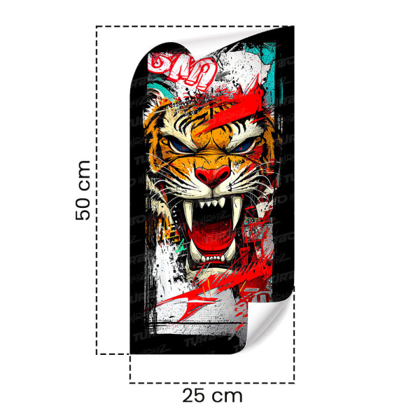 Sticker for car pillar Tygrys Street Art | TurboWrapz.com