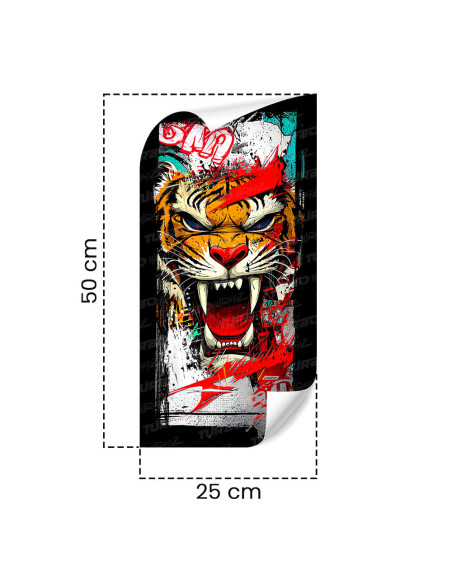 Sticker for car pillar Tygrys Street Art | TurboWrapz.com