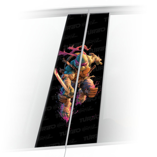 Sticker for car pillar Żółw Ninja | TurboWrapz.com