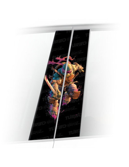 Sticker for car pillar Żółw Ninja | TurboWrapz.com