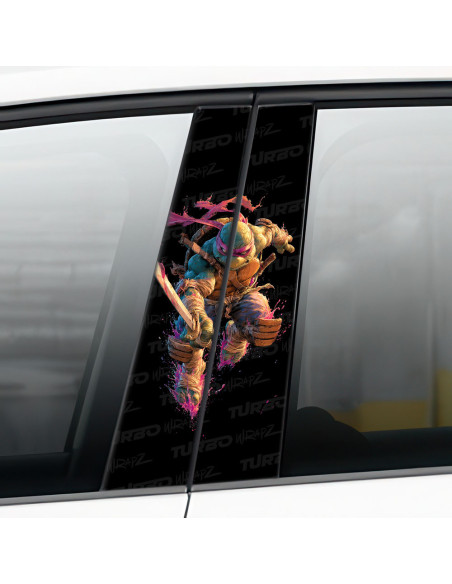 Sticker for car pillar Żółw Ninja | TurboWrapz.com
