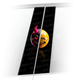 Sticker for car pillar Emoji Evil x Smiley | TurboWrapz.com