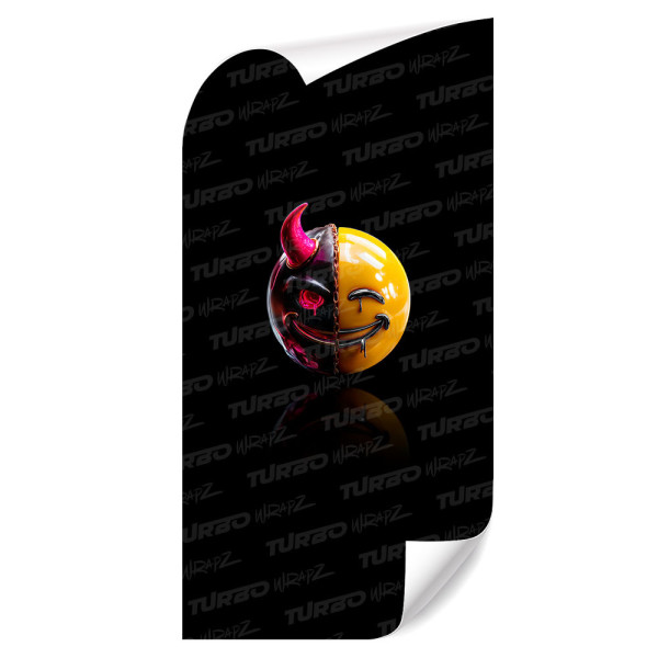 Naklejka na słupek samochodowy Emoji Evil x Smiley | TurboWrapz.com