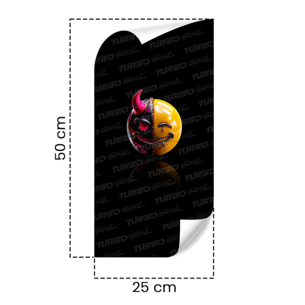 Sticker for car pillar Emoji Evil x Smiley | TurboWrapz.com