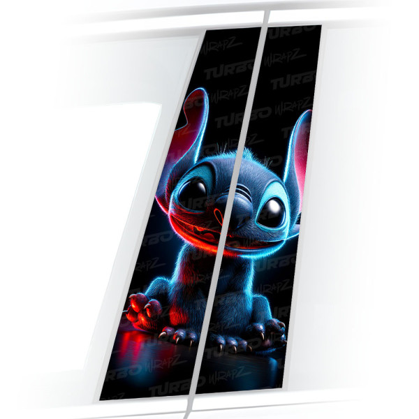 Sticker for car pillar Stich | TurboWrapz.com