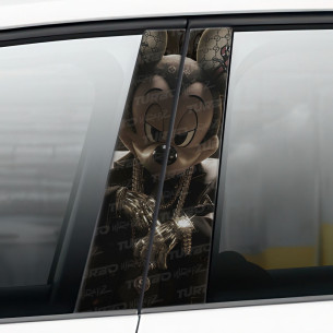 Sticker for car pillar Mickey HypeBeast | TurboWrapz.com 2