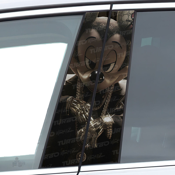 Sticker for car pillar Mickey HypeBeast | TurboWrapz.com