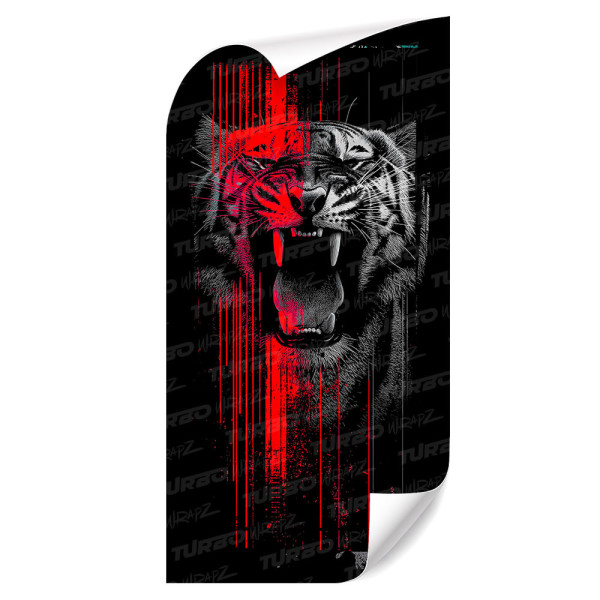 Sticker for car pillar Czerwony Tygrys  | TurboWrapz.com