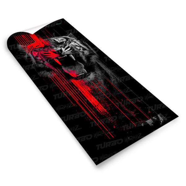 Sticker for car pillar Czerwony Tygrys  | TurboWrapz.com