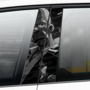 Sticker for car pillar Homer Gangster Czarnobiały | TurboWrapz.com 2