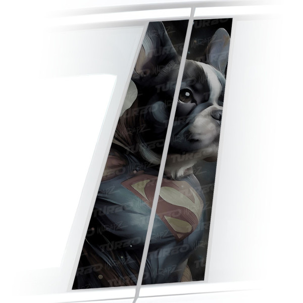 Sticker for car pillar SuperBuldog | TurboWrapz.com