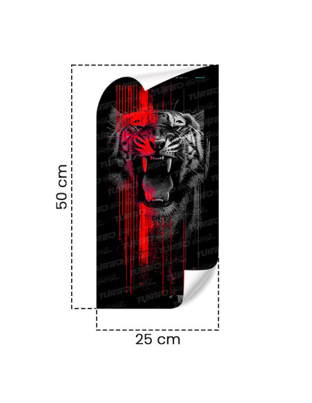 Sticker for car pillar Czerwony Tygrys  | TurboWrapz.com