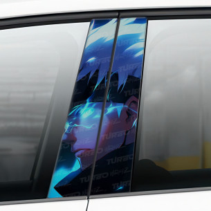 Sticker for car pillar Satoru Gojo | TurboWrapz.com 2