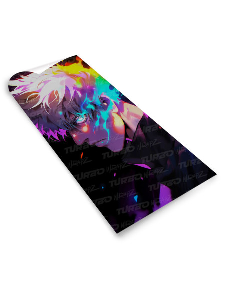 Sticker for car pillar Kolorowy Satoru Gojo | TurboWrapz.com