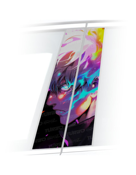 Sticker for car pillar Kolorowy Satoru Gojo | TurboWrapz.com