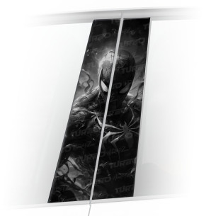 Naklejka na słupek samochodowy SpiderMan Czarnobiały | TurboWrapz.com