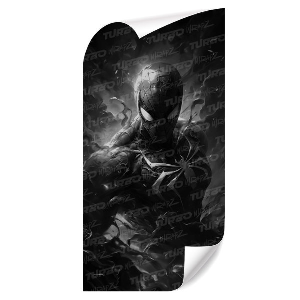 Naklejka na słupek samochodowy SpiderMan Czarnobiały | TurboWrapz.com