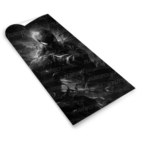 Naklejka na słupek samochodowy SpiderMan Czarnobiały | TurboWrapz.com