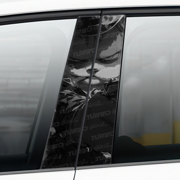Sticker for car pillar Garfield Mafia Czarnobiały | TurboWrapz.com
