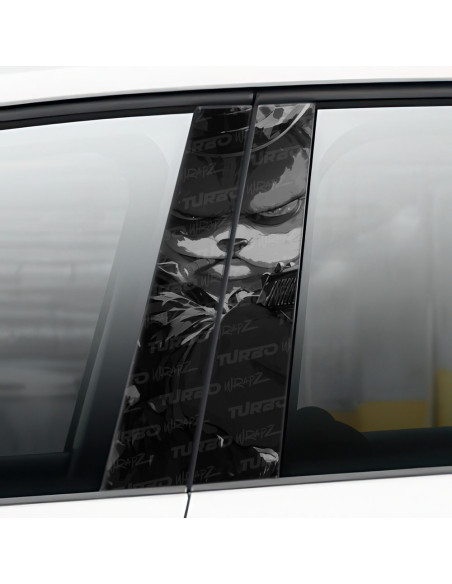Sticker for car pillar Garfield Mafia Czarnobiały | TurboWrapz.com