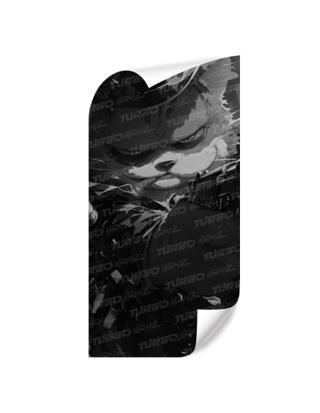 Sticker for car pillar Garfield Mafia Czarnobiały | TurboWrapz.com