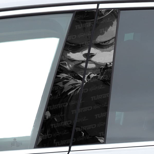 Sticker for car pillar Garfield Mafia Czarnobiały | TurboWrapz.com