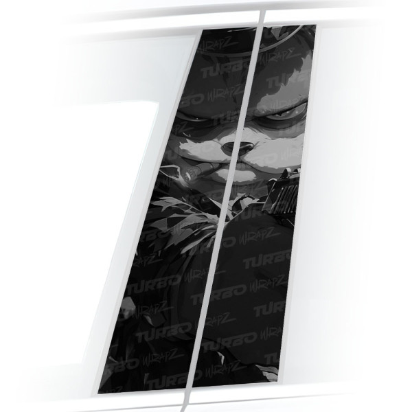 Sticker for car pillar Garfield Mafia Czarnobiały | TurboWrapz.com