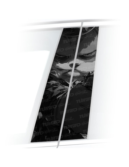 Sticker for car pillar Garfield Mafia Czarnobiały | TurboWrapz.com